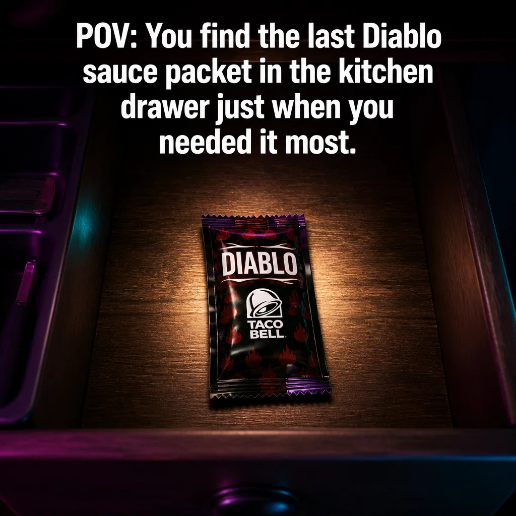 Taco Bell meme ad example: The Last Packet Struggle