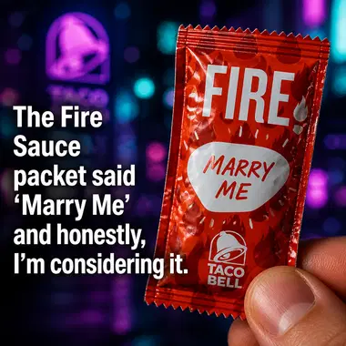 Taco Bell meme ad example: The Sauce Packet Oracle