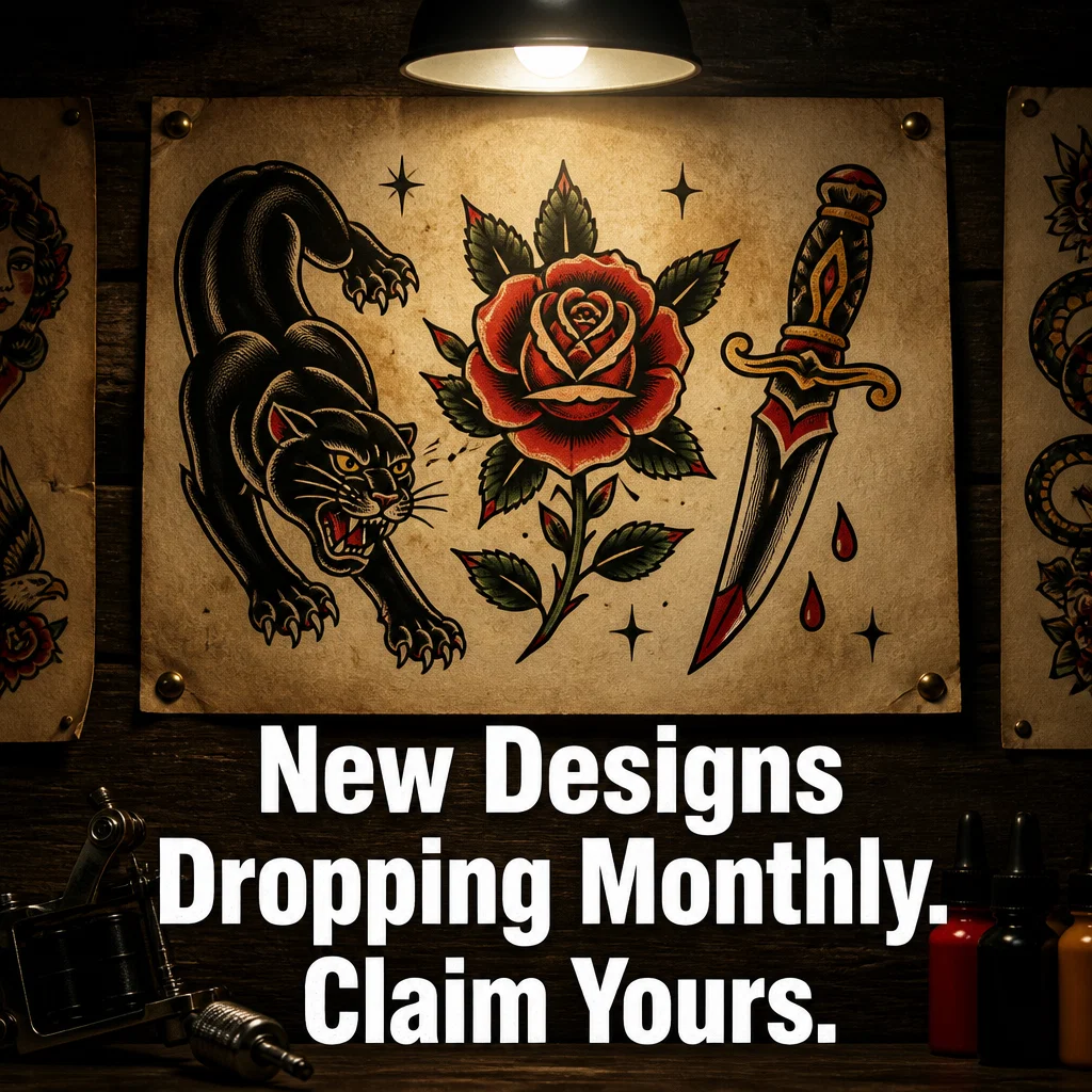 Tattoo Shop ad concept example: The Flash Collection