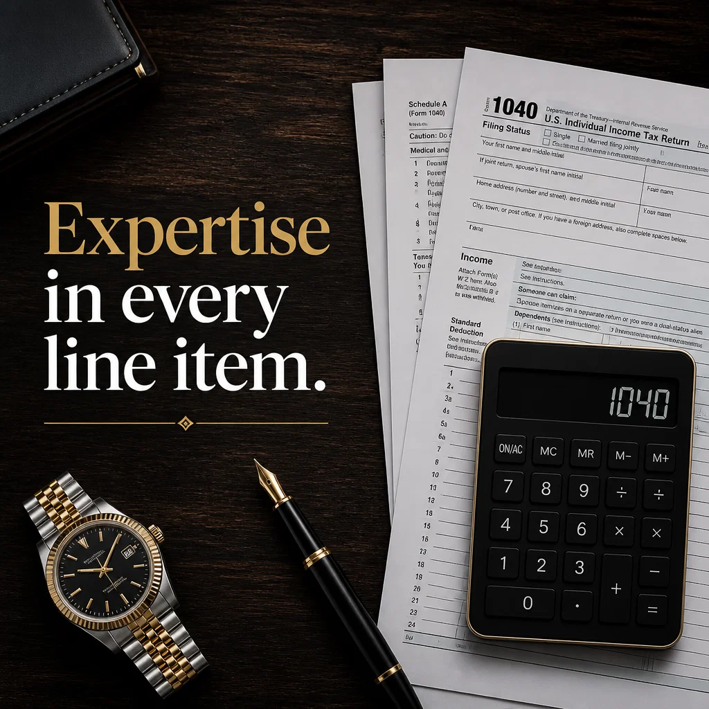 Tax Preparation ad concept example: The Precision Toolkit