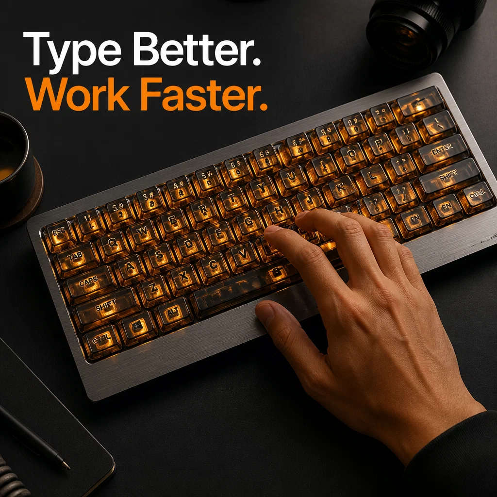 Tech Gadgets ad concept example: The Link Mechanical Keyboard