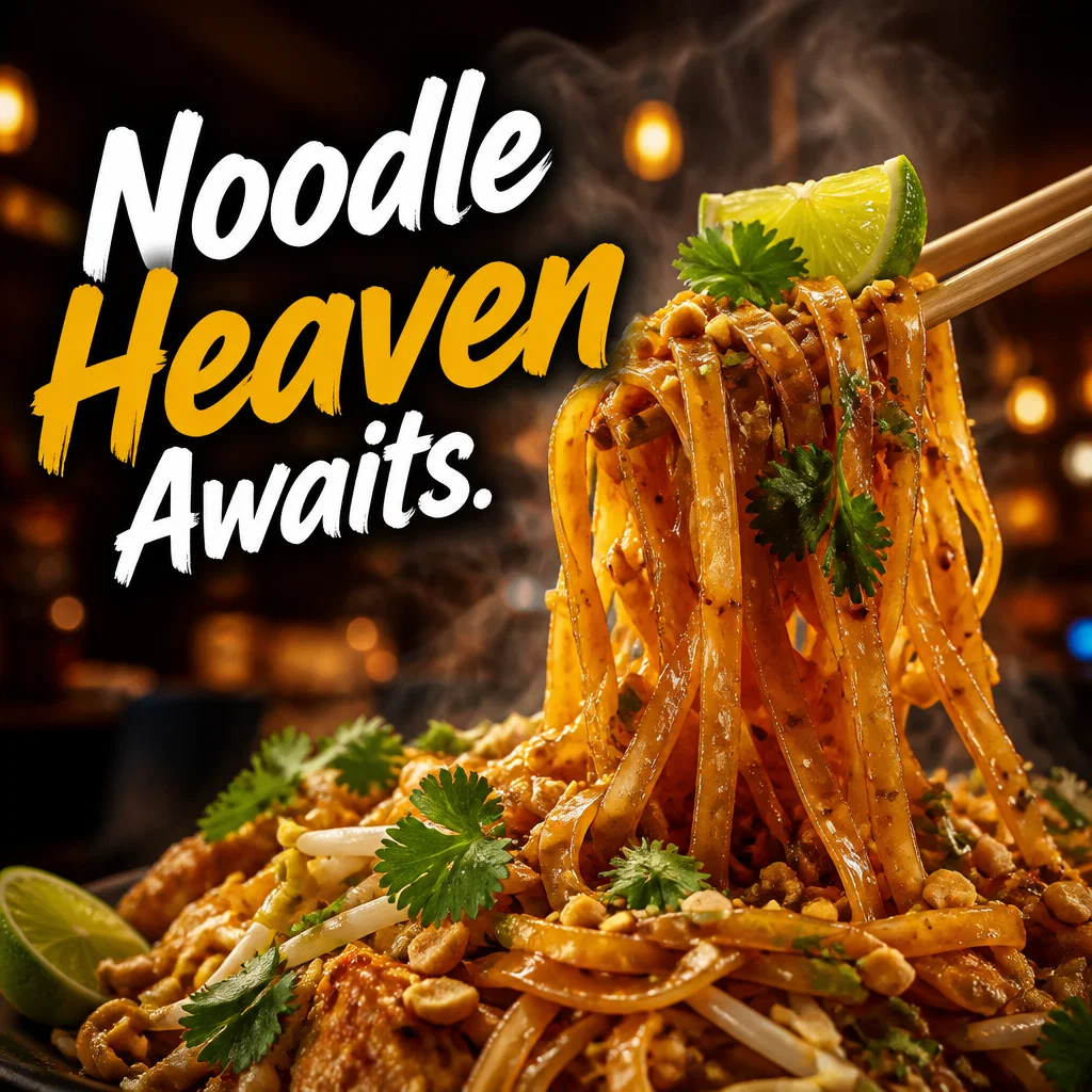 Thai Restaurant ad concept example: The Noodle Lift