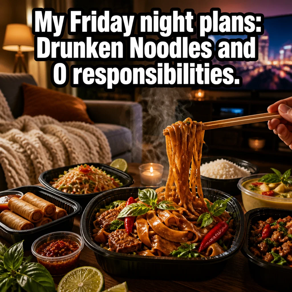 Thai Restaurant meme ad example: The Weekend Reward