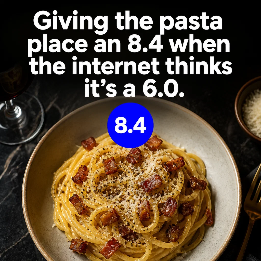 The Infatuation meme ad example: The Rating Debate