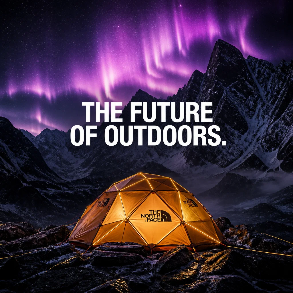 The North Face ad concept example: Neon Alpine