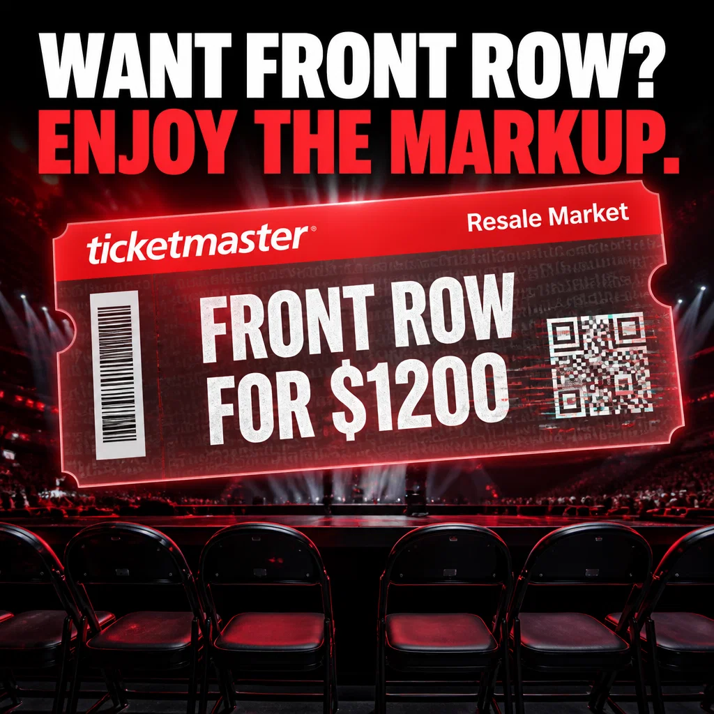 Ticketmaster meme ad example: Front Row Ghost