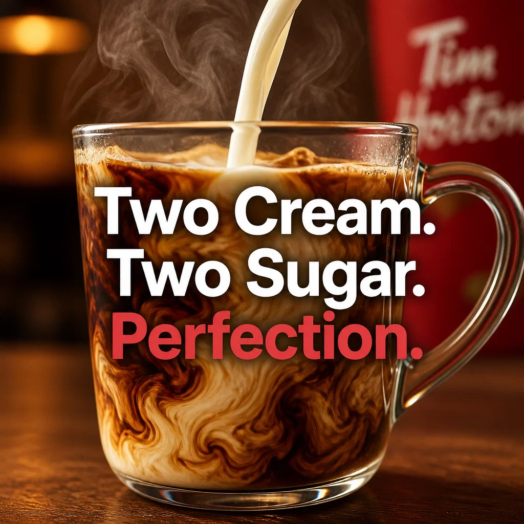 Tim Hortons ad concept example: The Double-Double Motion