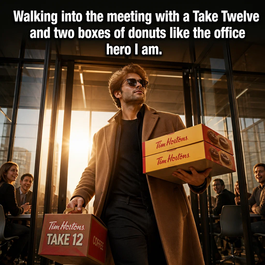 Tim Hortons meme ad example: The 9AM Flex