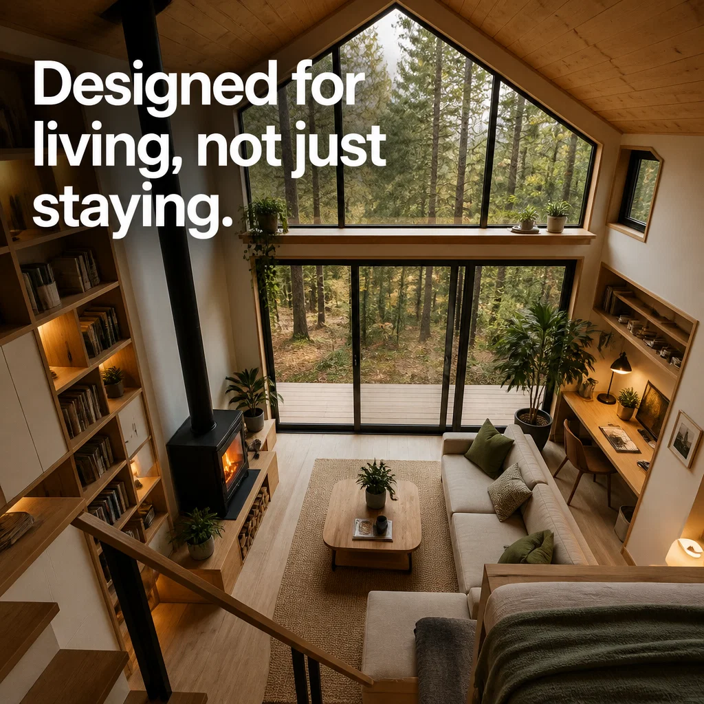 Tiny Homes ad concept example: The Loft Living Room