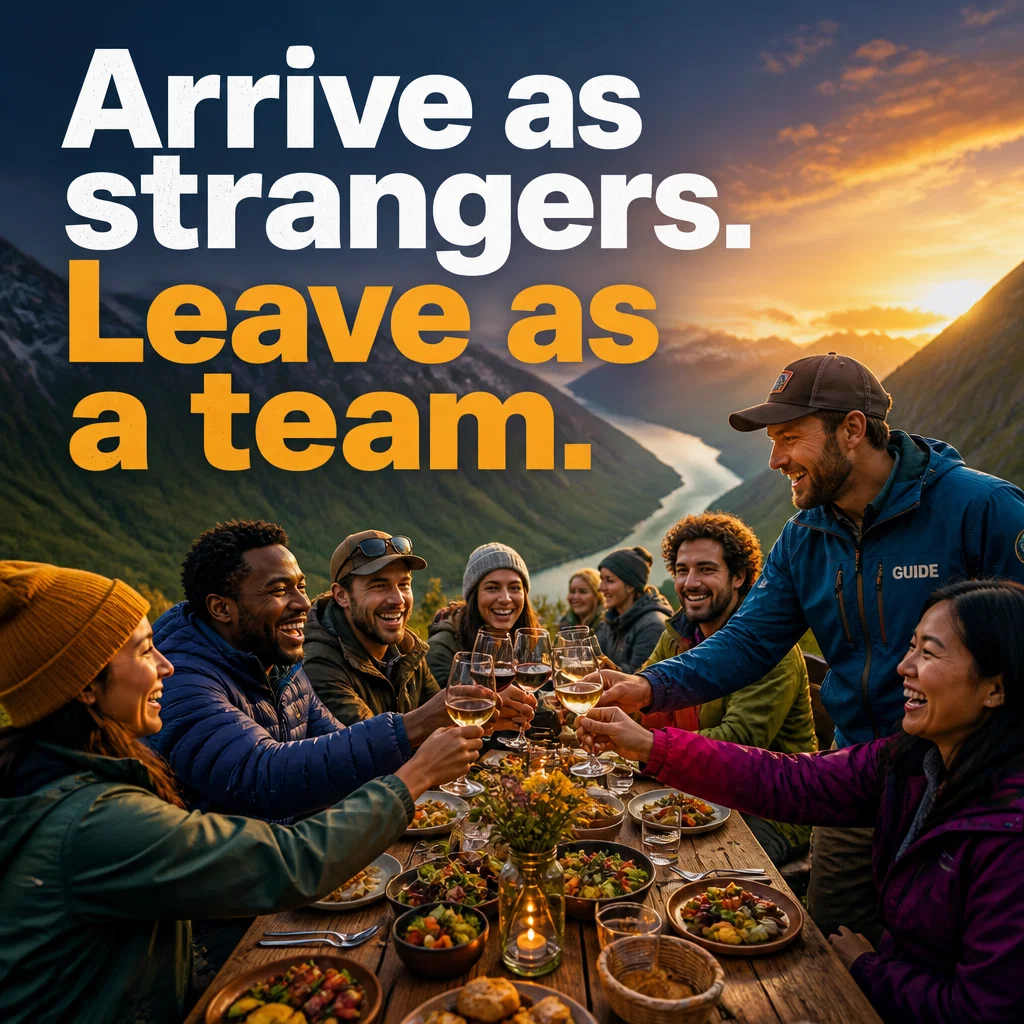 Tour Company ad concept example: The Shared Table