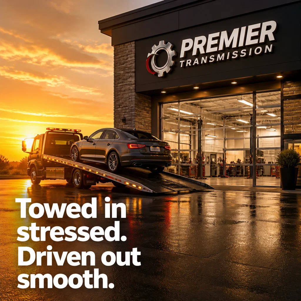 Transmission Repair ad concept example: Peace of Mind Arrival