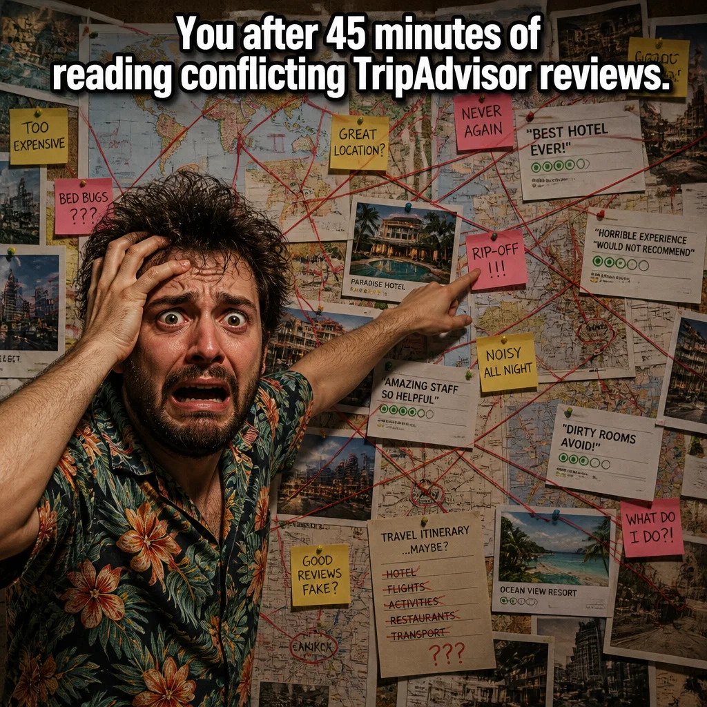 Travel Agent meme ad example: The Research Rabbit Hole