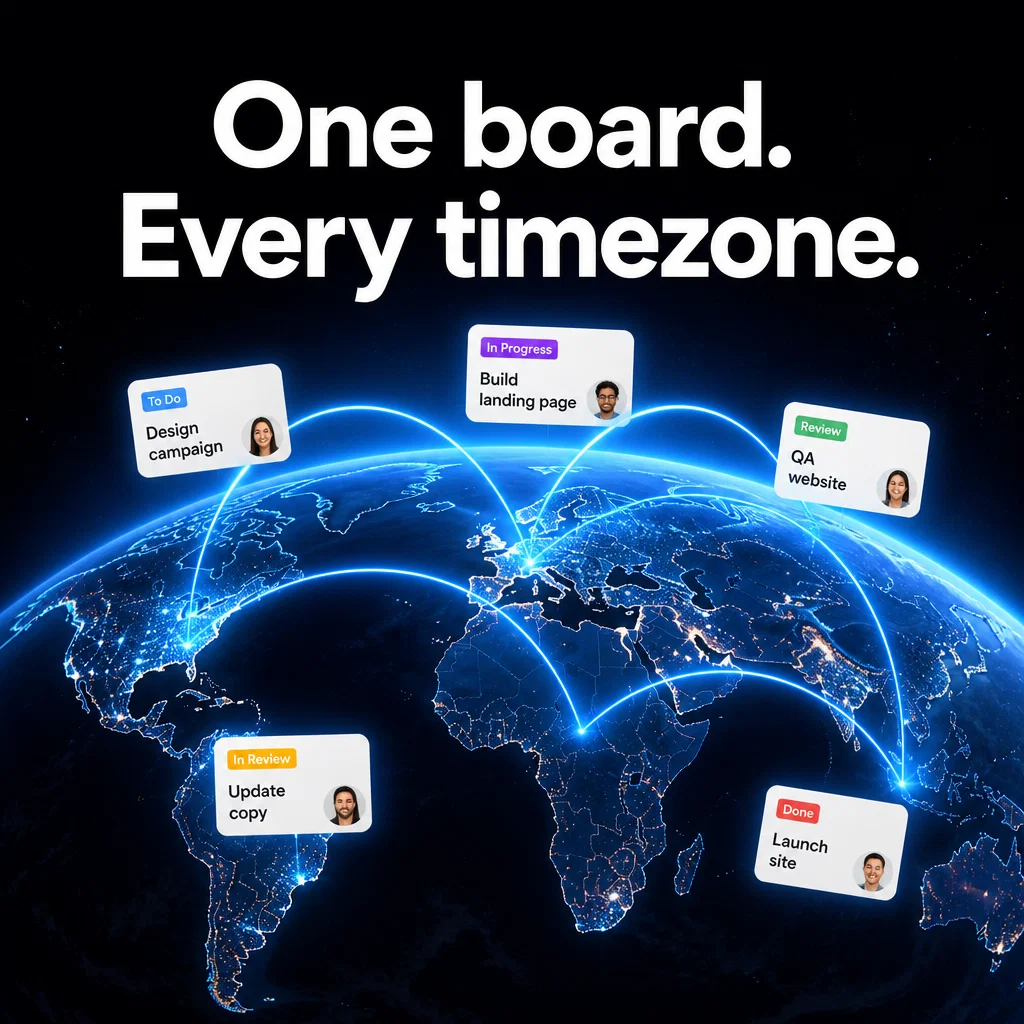 Trello ad concept example: Global Collaboration