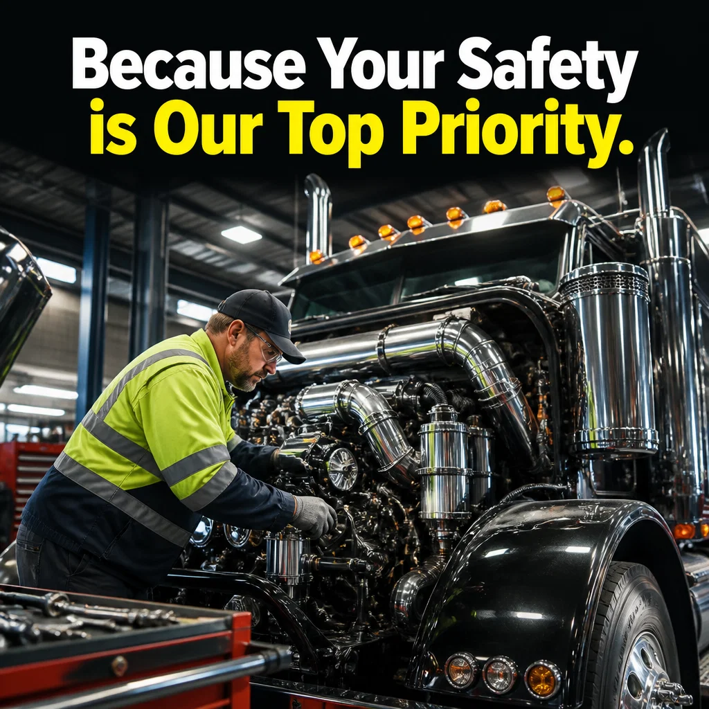 Trucking Company ad concept example: The Maintenance Standard