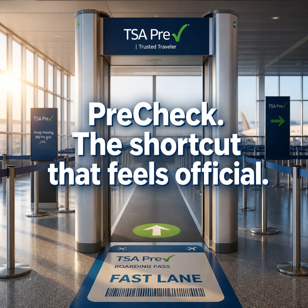 TSA PreCheck ad concept example: Checkpoint Minimal