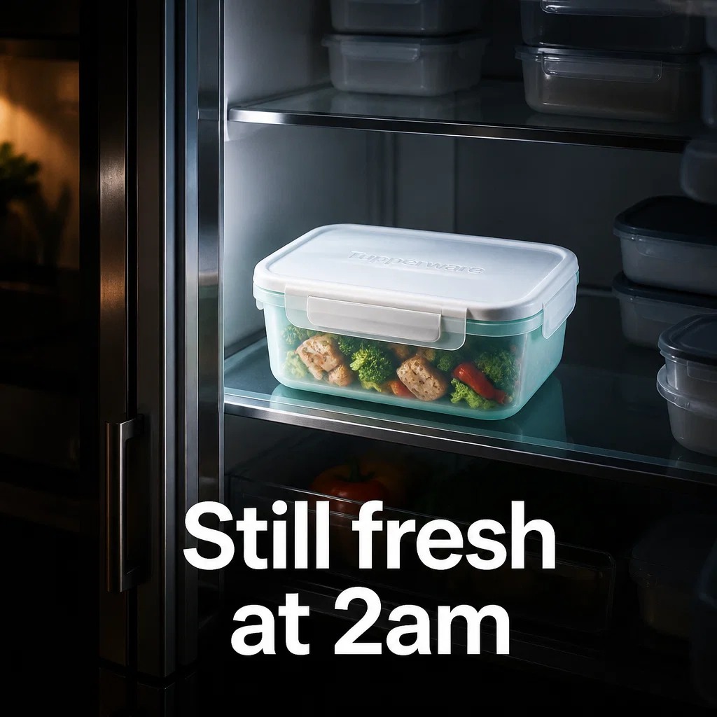 Tupperware ad concept example: Midnight Snack