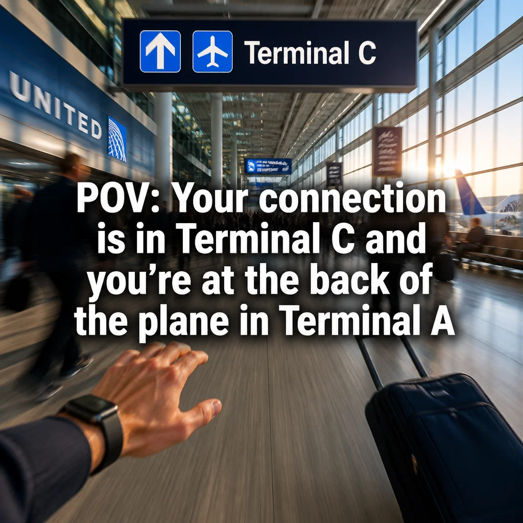 United Airlines meme ad example: The Connection Sprint