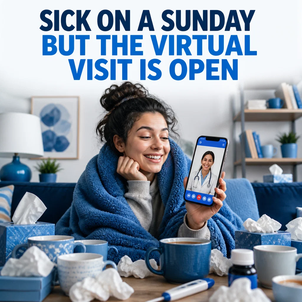 UnitedHealthcare meme ad example: The Virtual Visit Win