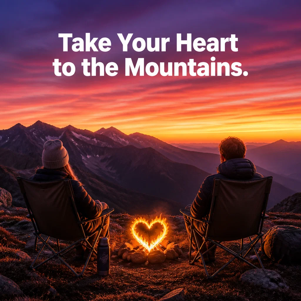 Valentine's Day ad concept example: Adventure Awaits