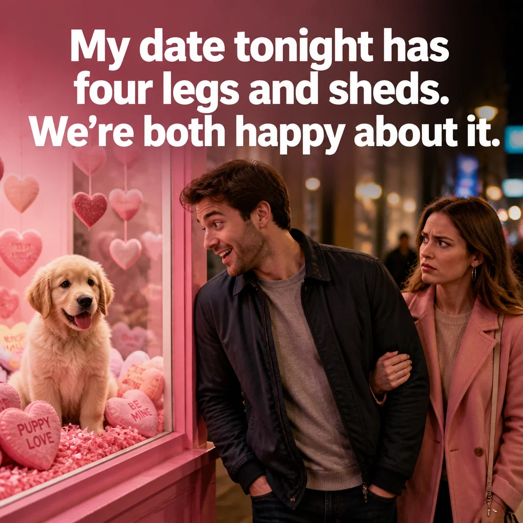 Valentine's Day meme ad example: Pet Parent Priorities