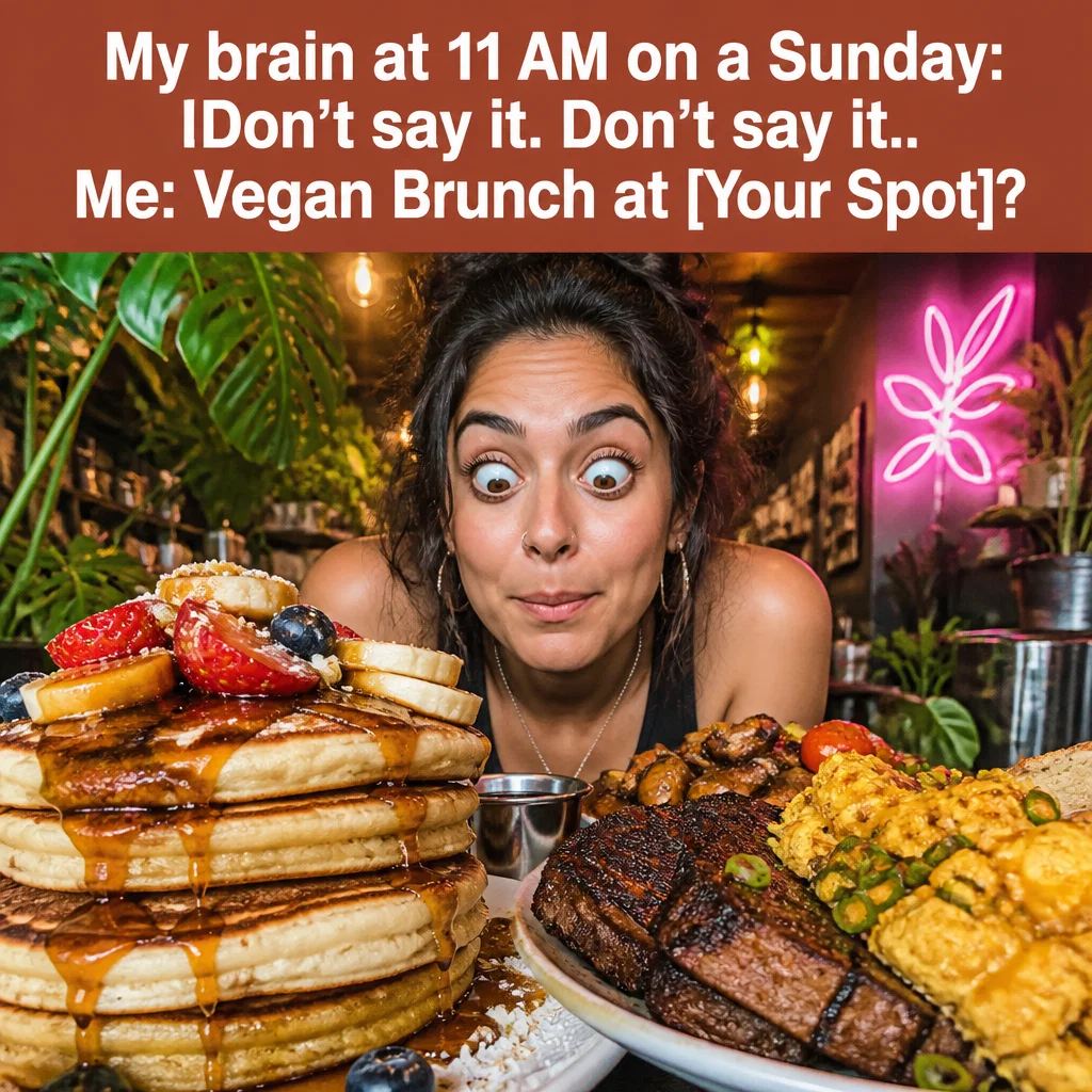 Vegan Restaurant meme ad example: Weekend Cravings