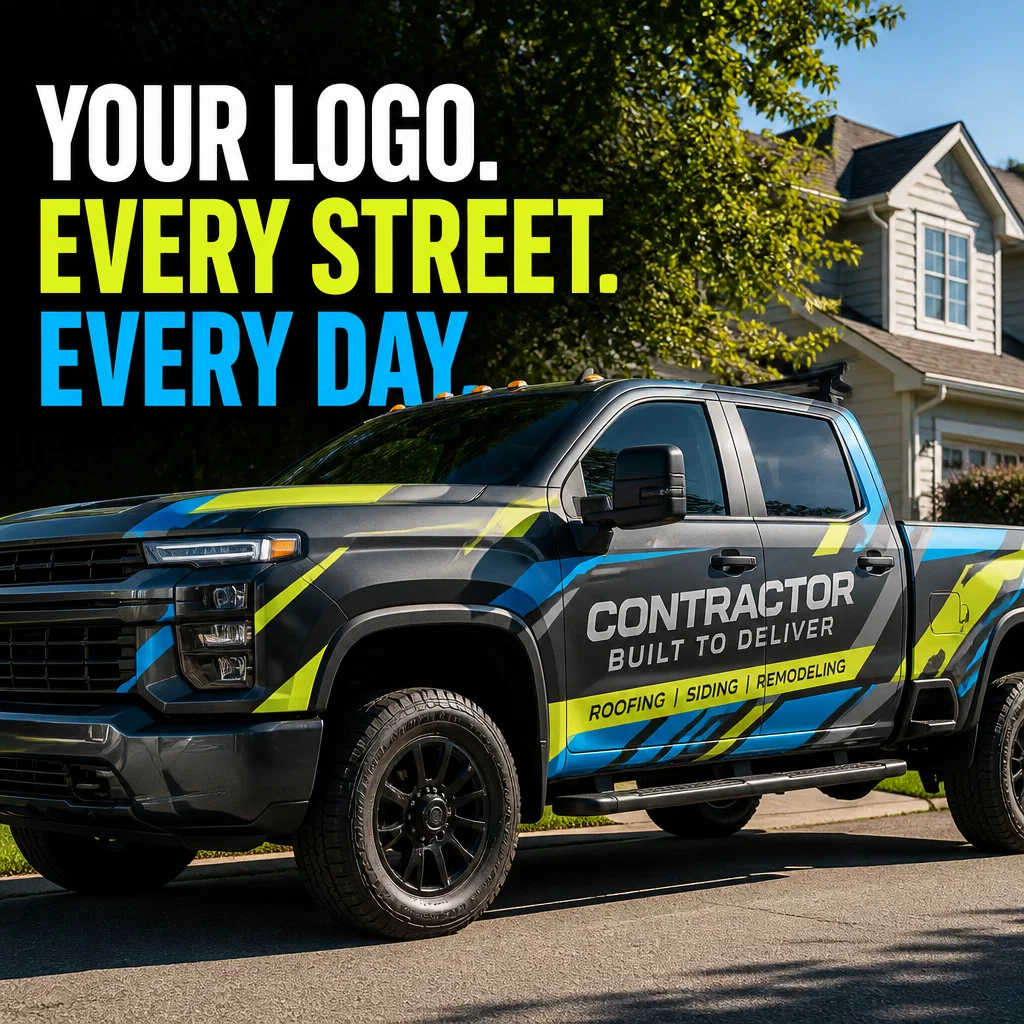 Vehicle Wraps ad concept example: The Workhorse Upgrade