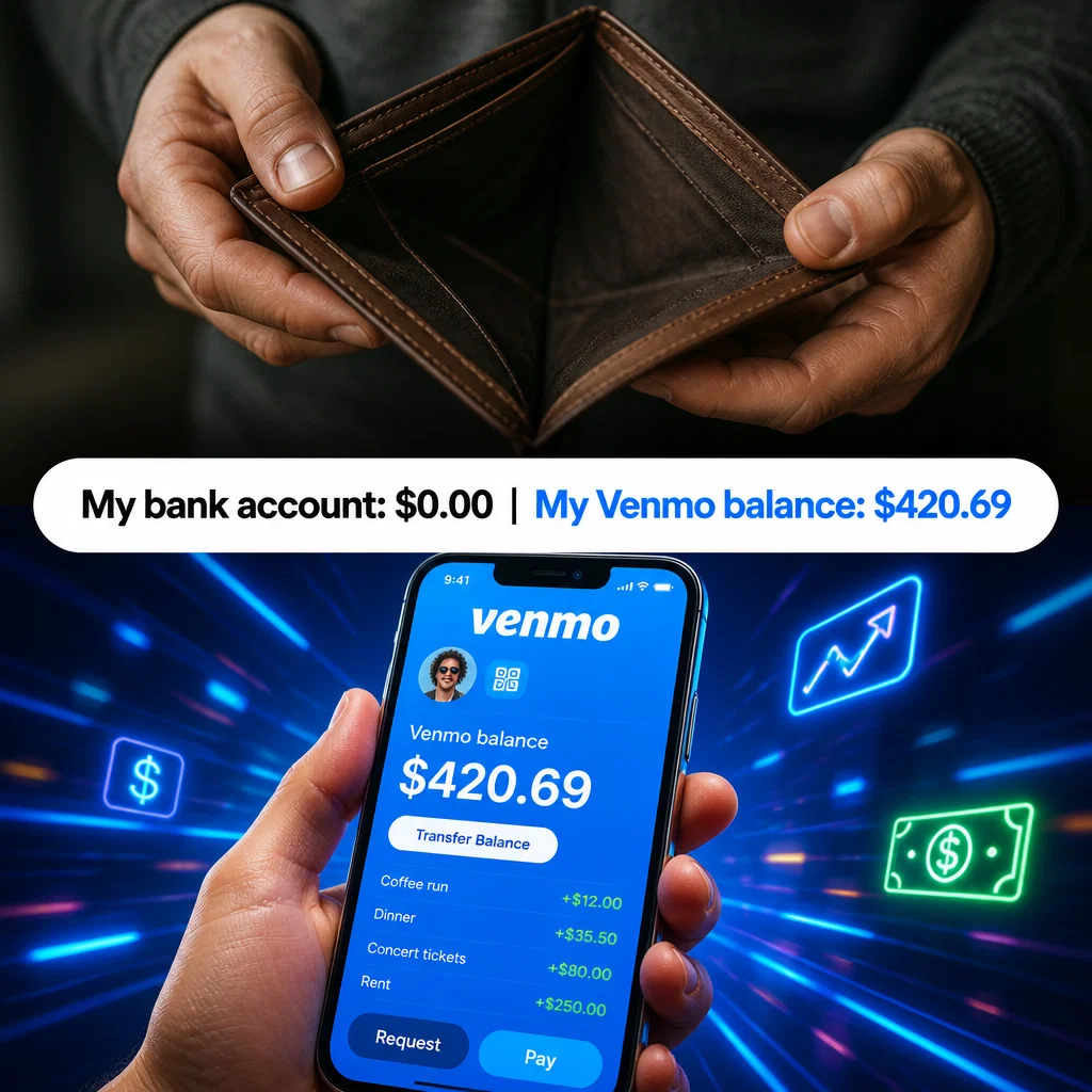 Venmo meme ad example: The Payday Pivot
