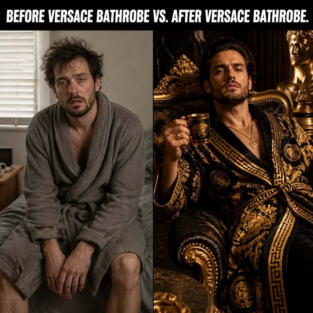 Versace meme ad example: The Glow Up