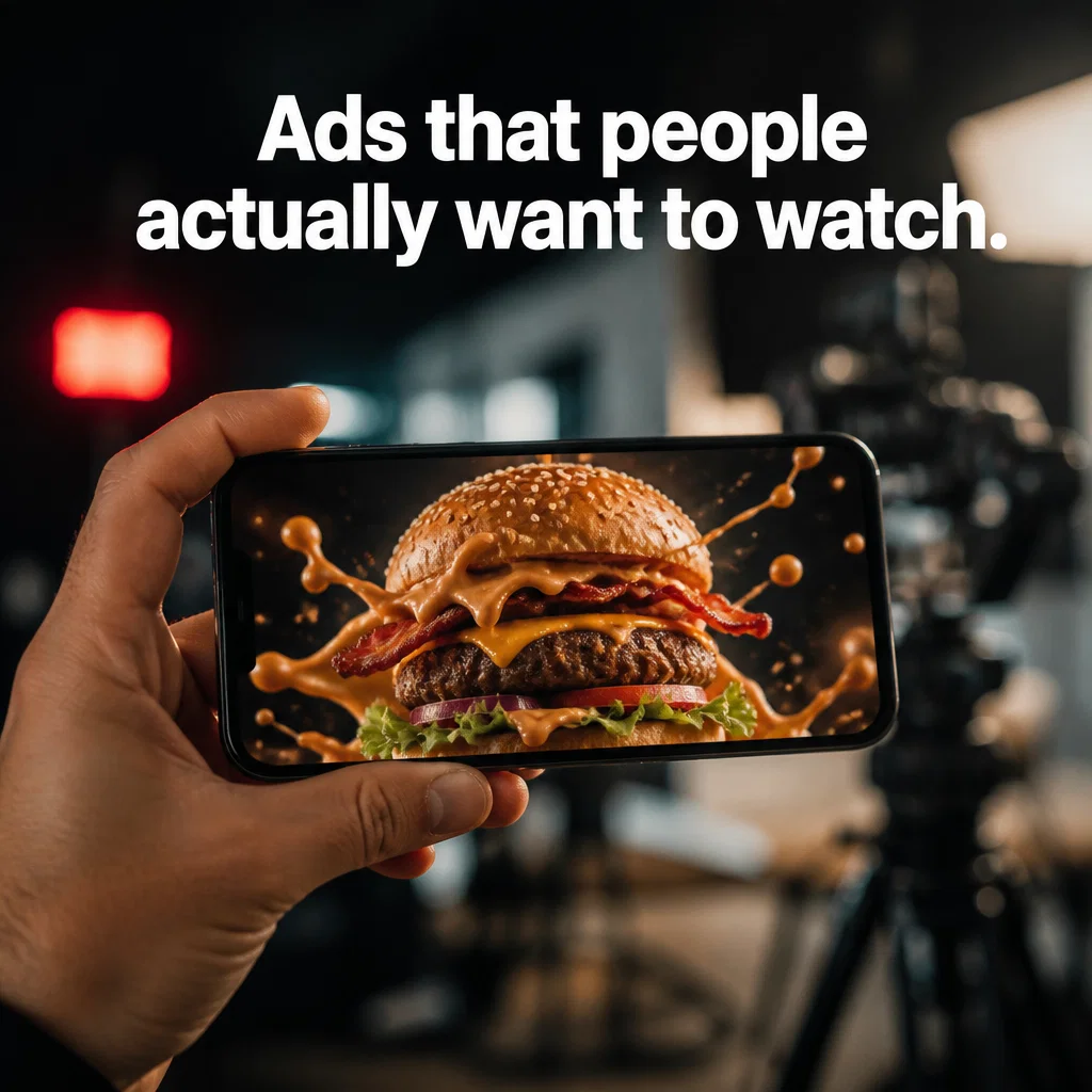 Videographer ad concept example: The Scroll Stopper