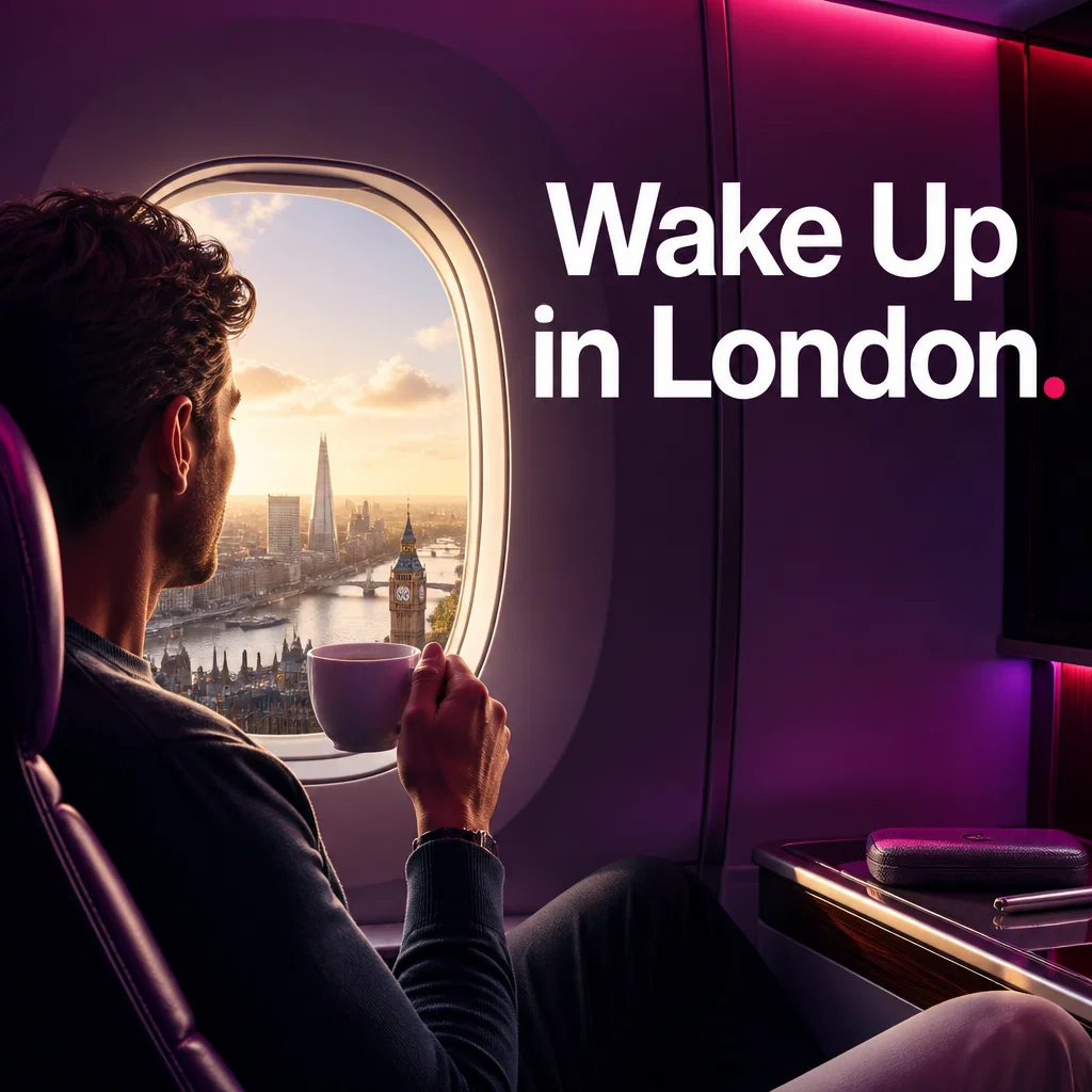 Virgin Atlantic ad concept example: The Morning Arrival