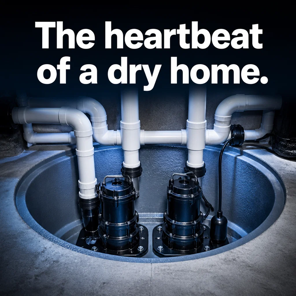 Waterproofing ad concept example: The Modern Sump