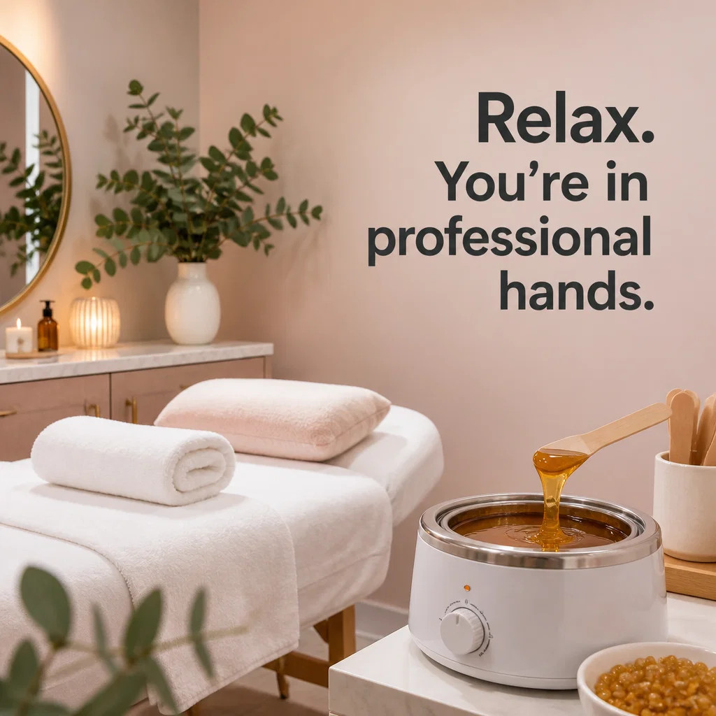 Waxing Studio ad concept example: Modern Sanctuary