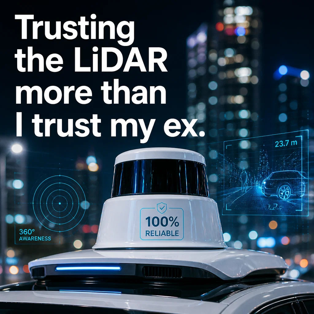 Waymo meme ad example: The Trust Fall