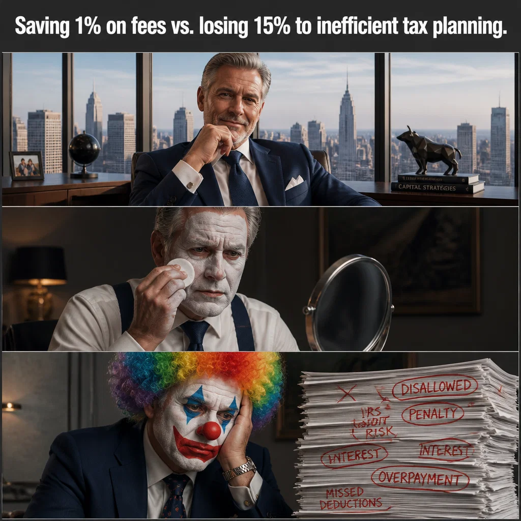Wealth Management meme ad example: The Fee Comparison
