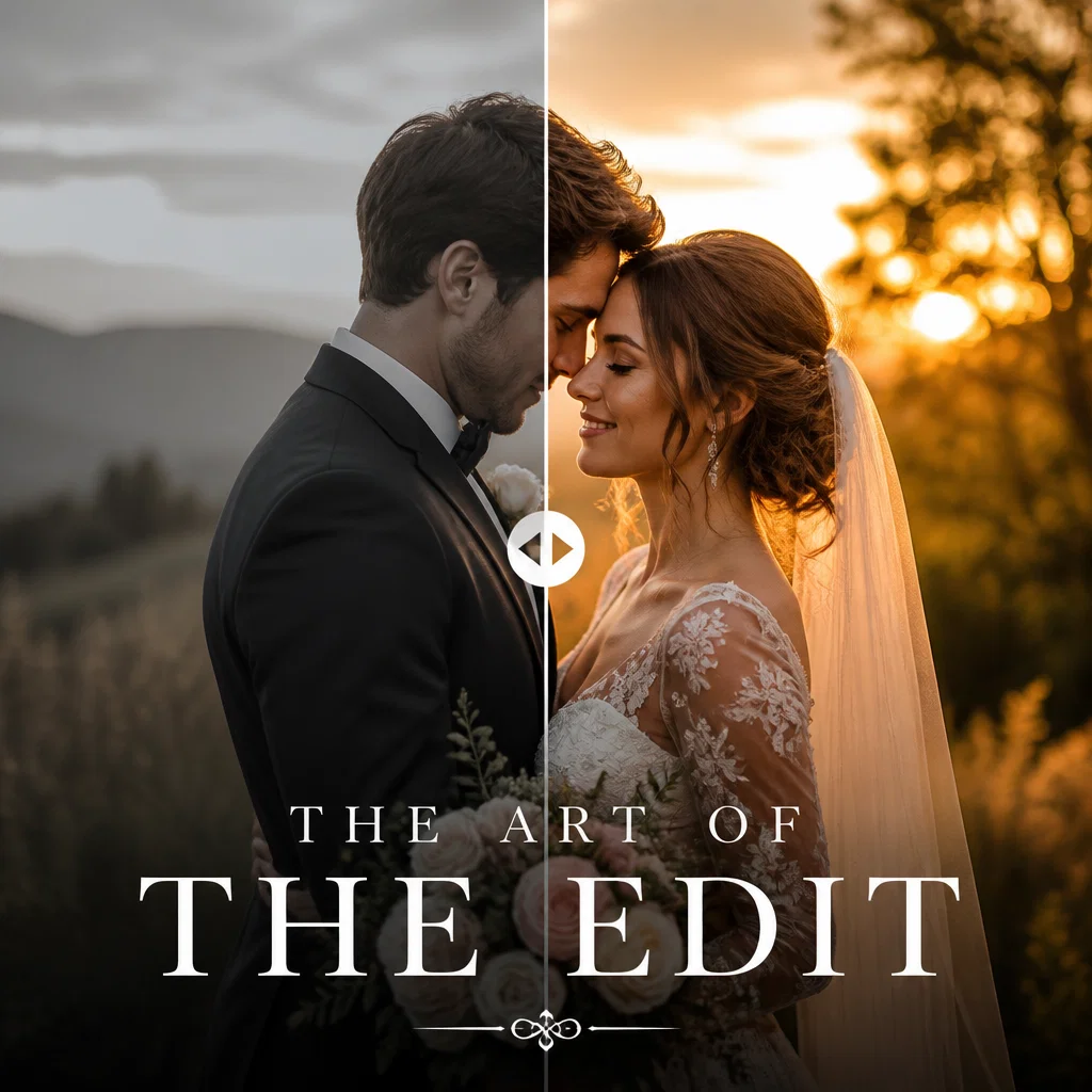 Wedding Photographer ad concept example: From Raw to Radiant