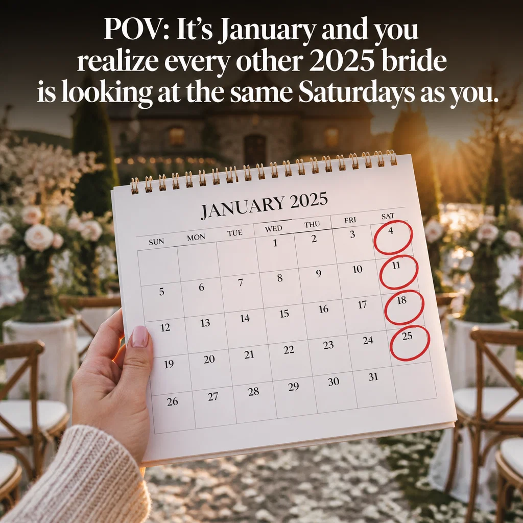 Wedding Venue meme ad example: Engagement Season Rush