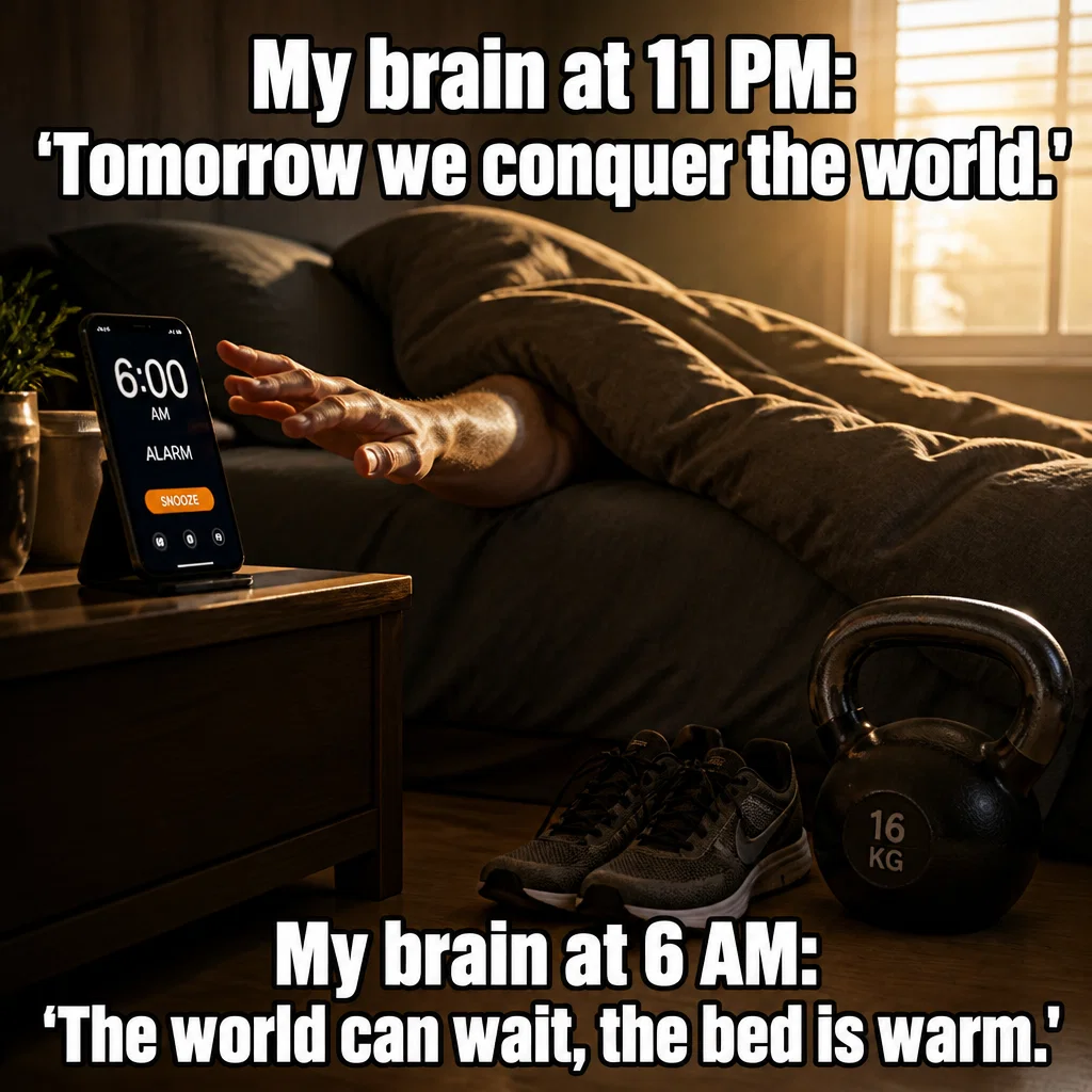 Weight Loss Coach meme ad example: The 6 AM Alarm