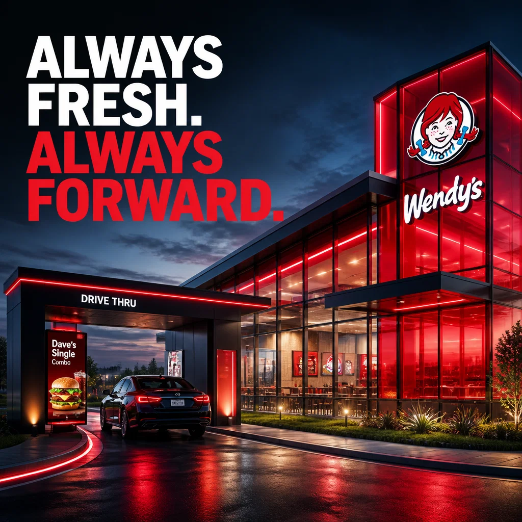 Wendy's ad concept example: Drive-Thru Futurism