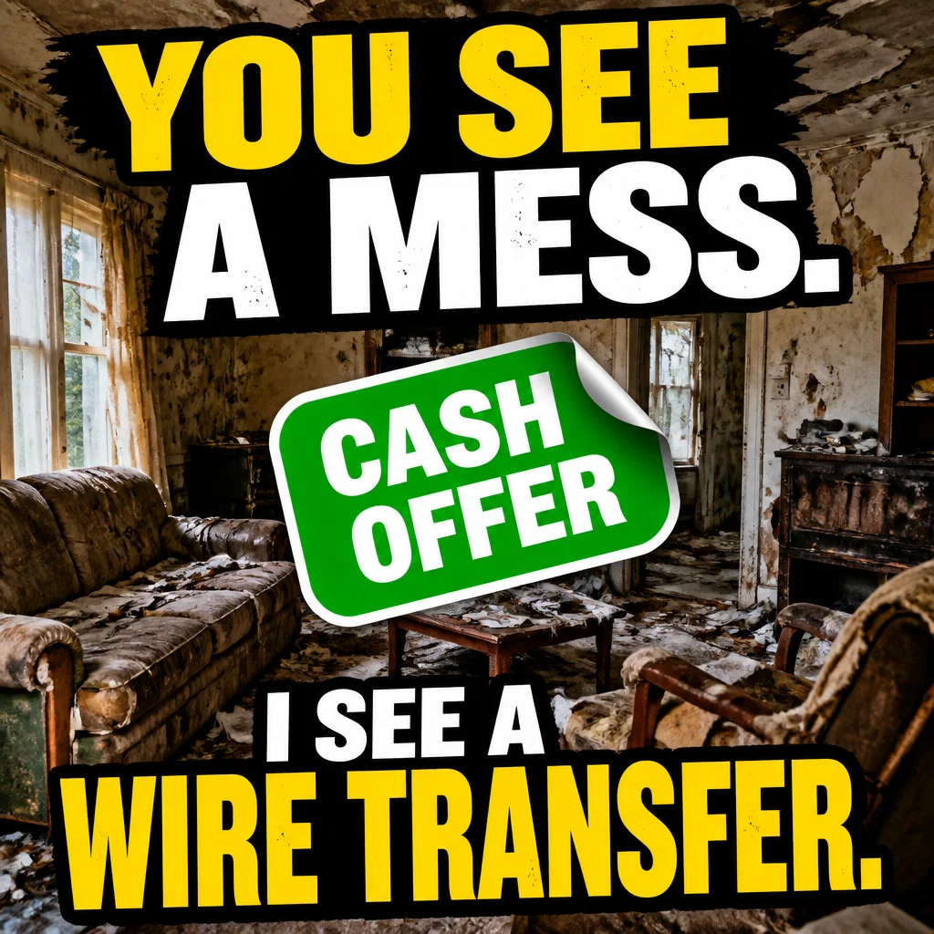 Wholesaling Real Estate meme ad example: Fixer Upper Reality