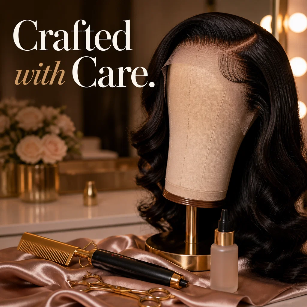 Wig Store ad concept example: The Studio Setup