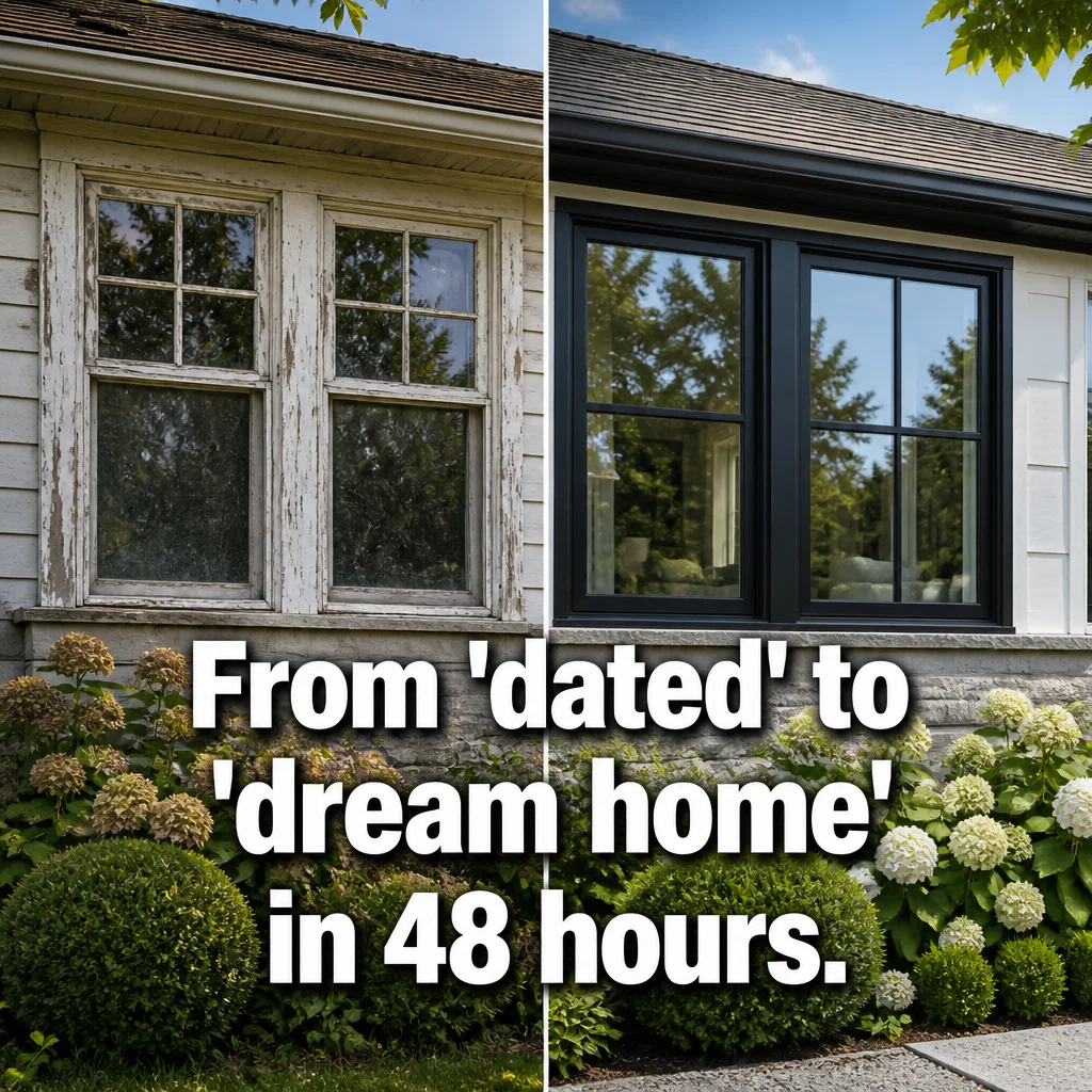 Window Company ad concept example: The Curb Appeal Split
