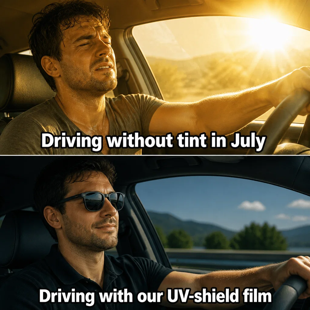 Window Tinting meme ad example: The Squint Factor