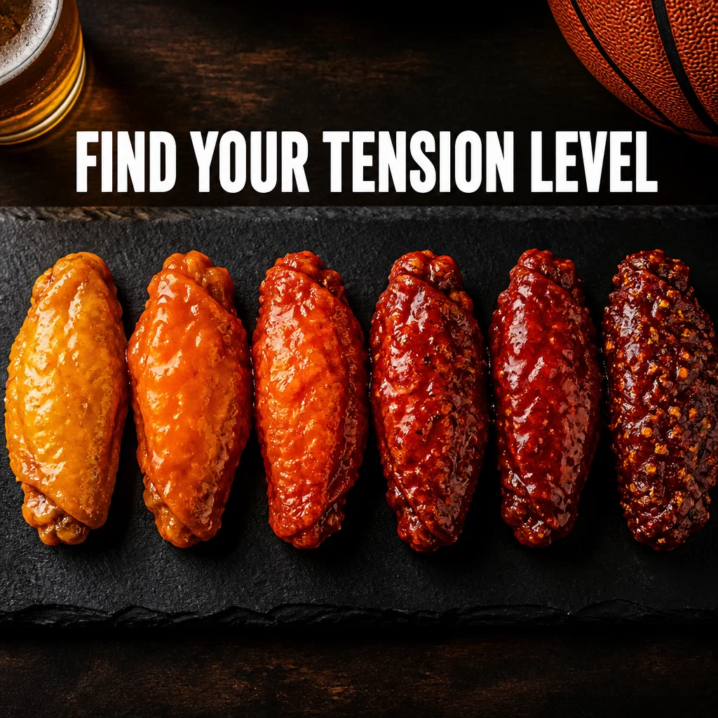 Wing Restaurant ad concept example: The Heat Map