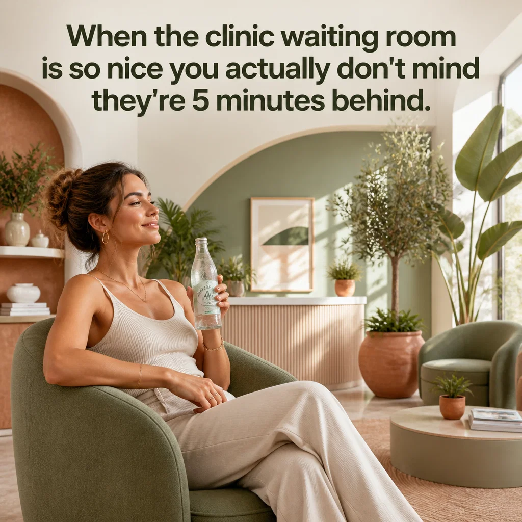 Women's Health Clinic meme ad example: The Waiting Room Vibe