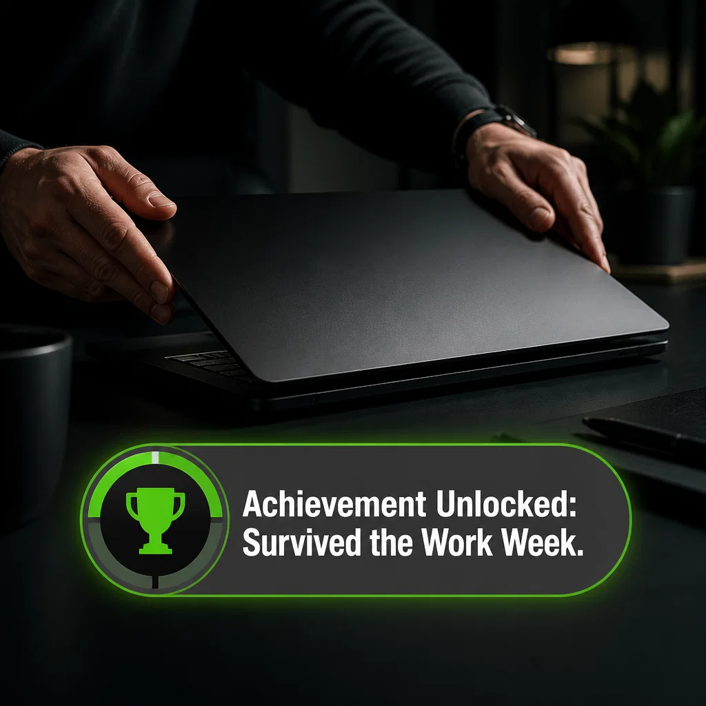 Xbox meme ad example: Achievement Unlocked: Friday