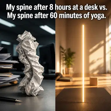 Yoga Studio meme ad example: Spine Realignment