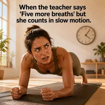Yoga Studio meme ad example: The Infinite Plank