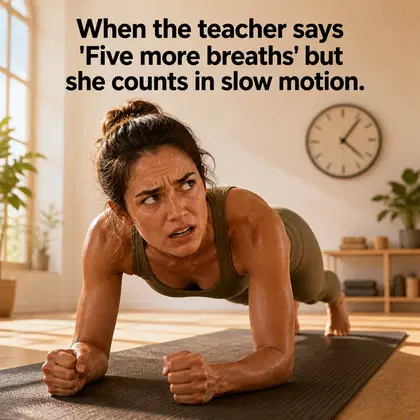 Yoga Studio meme ad example: The Infinite Plank