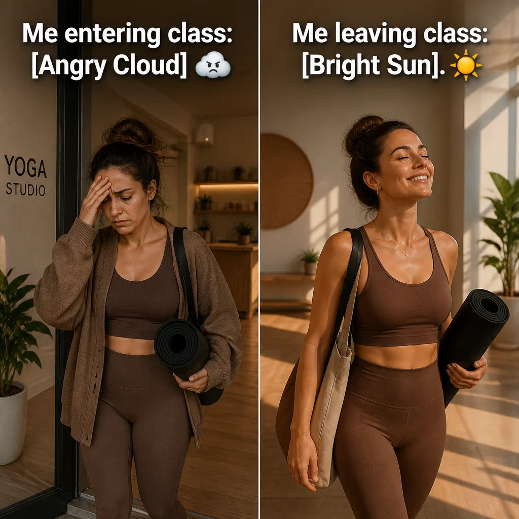 Yoga Studio meme ad example: The Reset Button