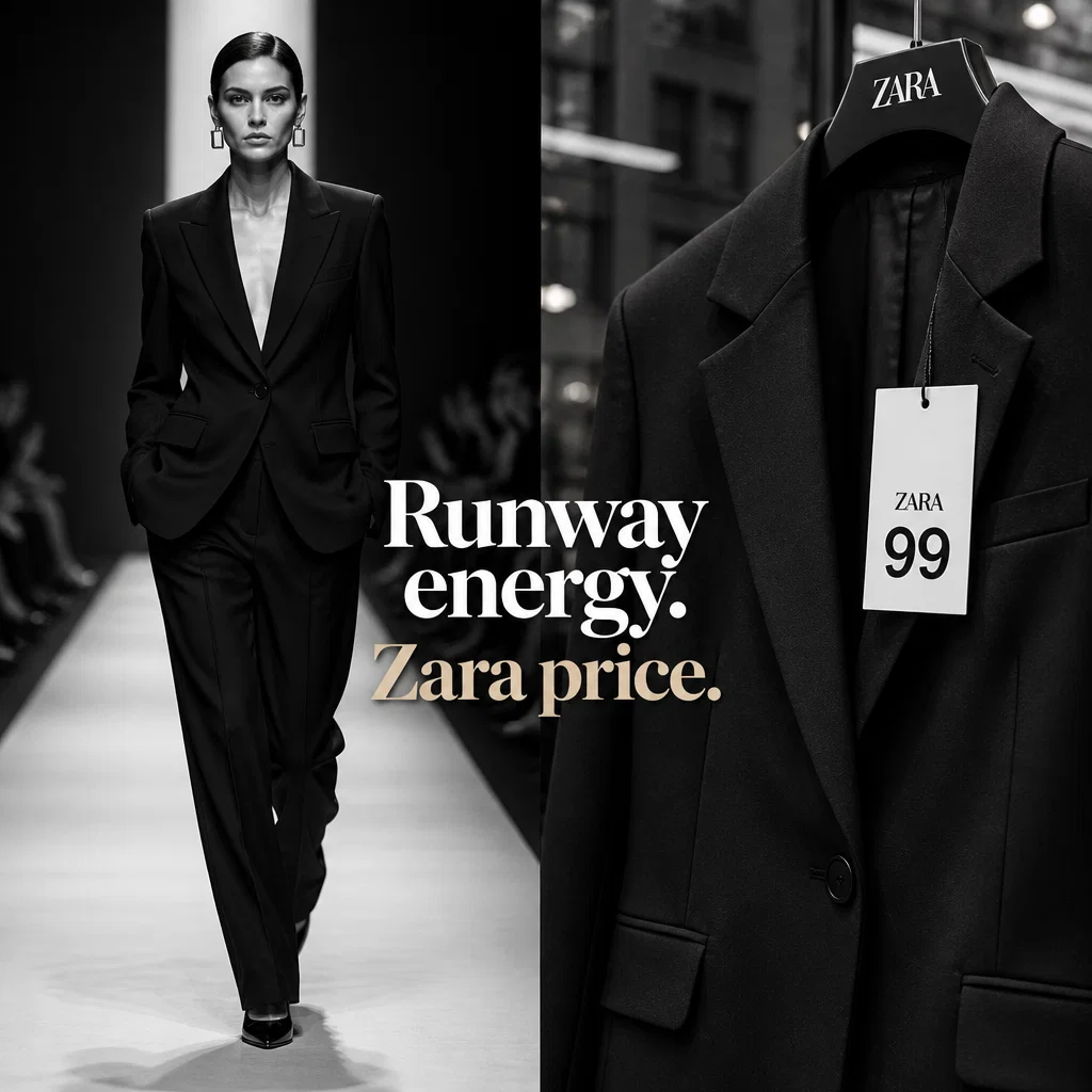 Zara ad concept example: Price Tag Reveal
